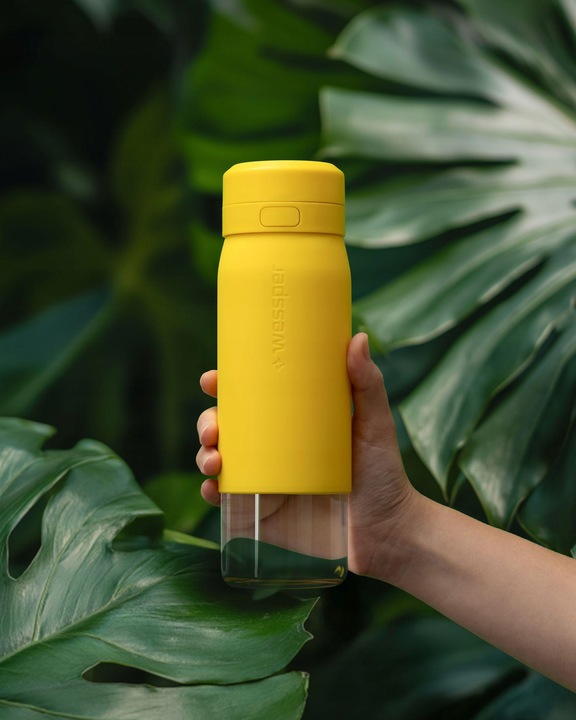 Butelka filtrująca szklana bidon na wodę z filtrem WESSPER B2 ACTITEX