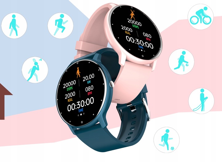 Zegarek Smartwatch Męski GRAVITY POLSKIE MENU PULS SMS KOLORY SMS FB