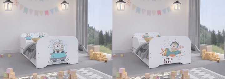 Łóżko MIKI dziecięce 140x70 + materac DUŻO wzorów!