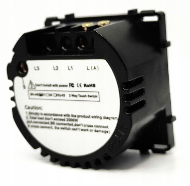 WKŁAD MODUŁ WŁĄCZNIK DOTYKOWY POJEDYNCZY SCHODOWY KRZYŻOWY KABLOWY