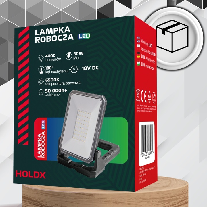 LAMPA ROBOCZA HALOGEN LED DO DEWALT Z USB 6500K PRZENOŚNA BUDOWLANA