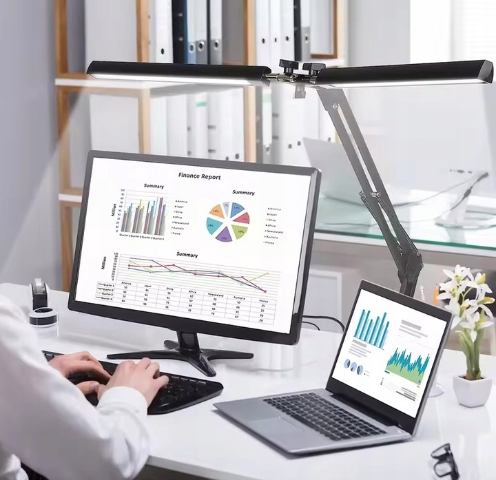 Lampka Biurkowa LED na Biurko Szkolna Lampa Kreślarska do Biura z