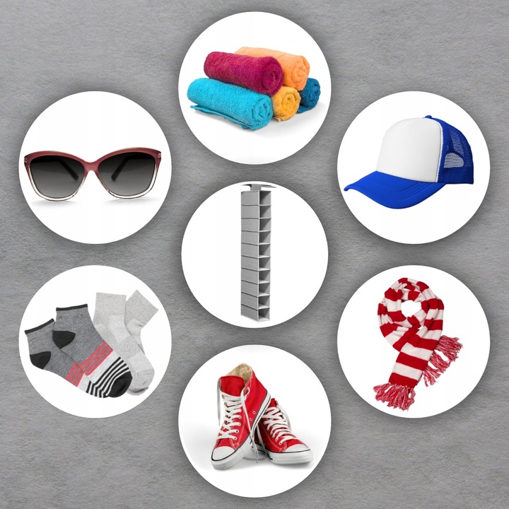 ORGANIZER WISZĄCY DO SZAFY WIESZAK 10 PÓŁEK REGAŁ