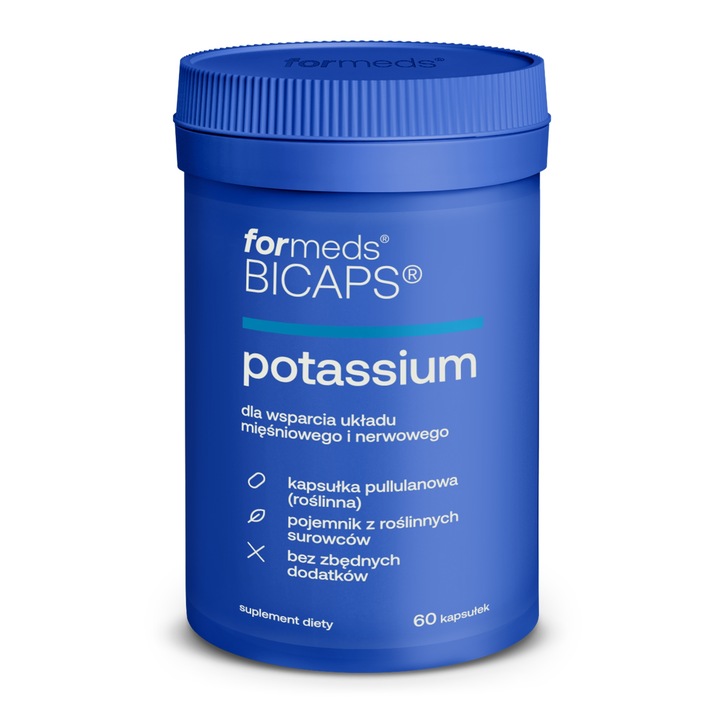 Cytrynian potasu BICAPS potassium - ForMeds Potas - 2x60 kapsułek
