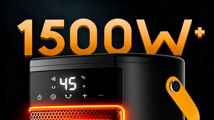 Termowentylator farelka nagrzewnica elektryczna cichy grzejnik timer pilot