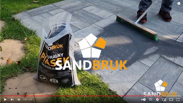 Suchy Piasek Bazaltowy Fuga Zasypka Grafit Do Kostki Brukowej 1-2 mm