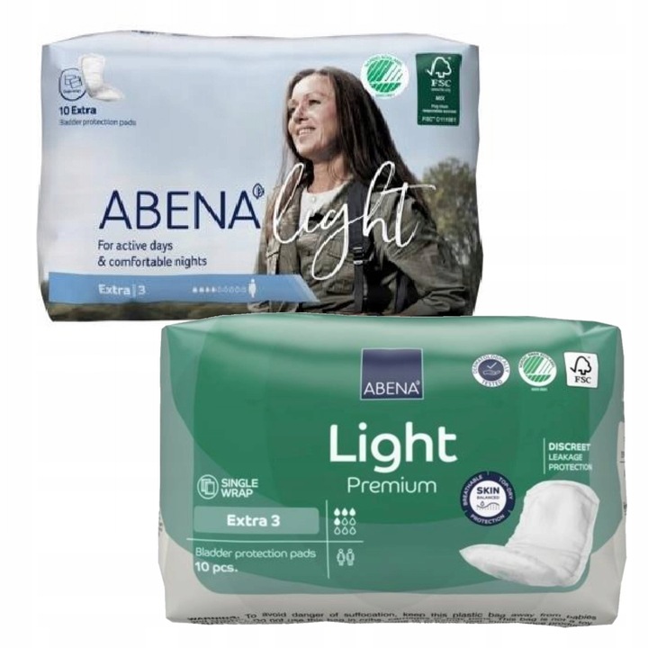 WKŁADKI podpaski 4x10szt UROLOGICZNE na nietrzymanie moczu ABENA EXTRA