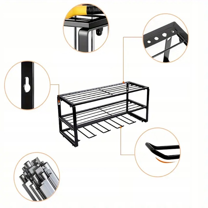 REGAŁ GARAŻOWY Ścienny Półka Wieszak ORGANIZER na Elektronarzędzia