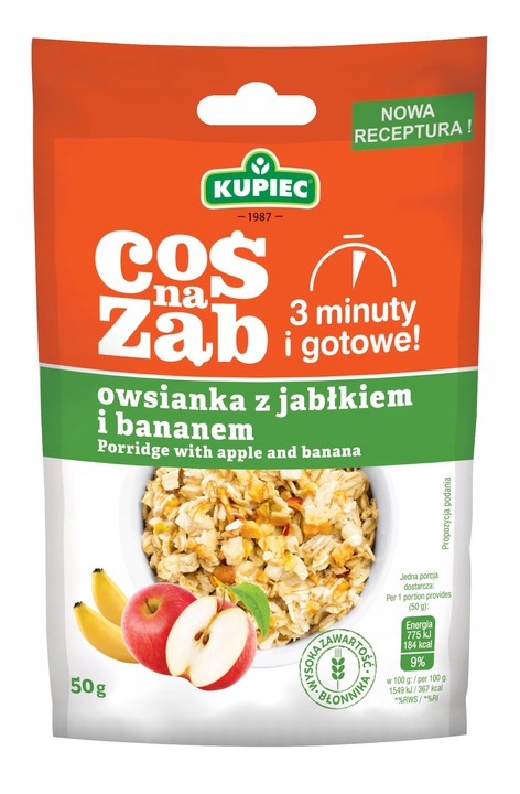 Zestaw 14x Owsianka z jabłkiem i bananem - Zdrowy Start Każdego Dnia z