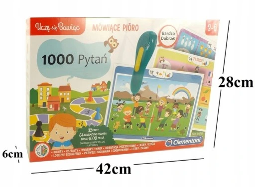 Clementoni pióro 1000 pytan 3-6 przedszkolaka50653