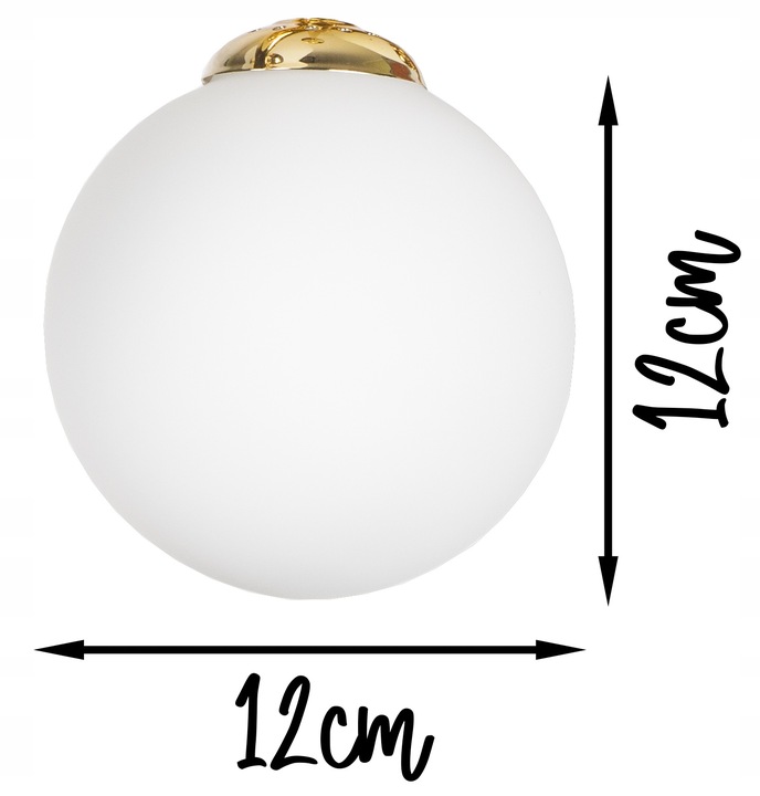 ZŁOTA LAMPA KINKIET ŚCIENNY SZKLANA KULA LOFT LED