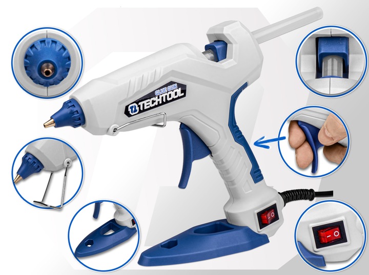 PISTOLET DO KLEJU NA GORĄCO KLEJARKA 100W + KLEJ WKŁADY 11MM MOCNY