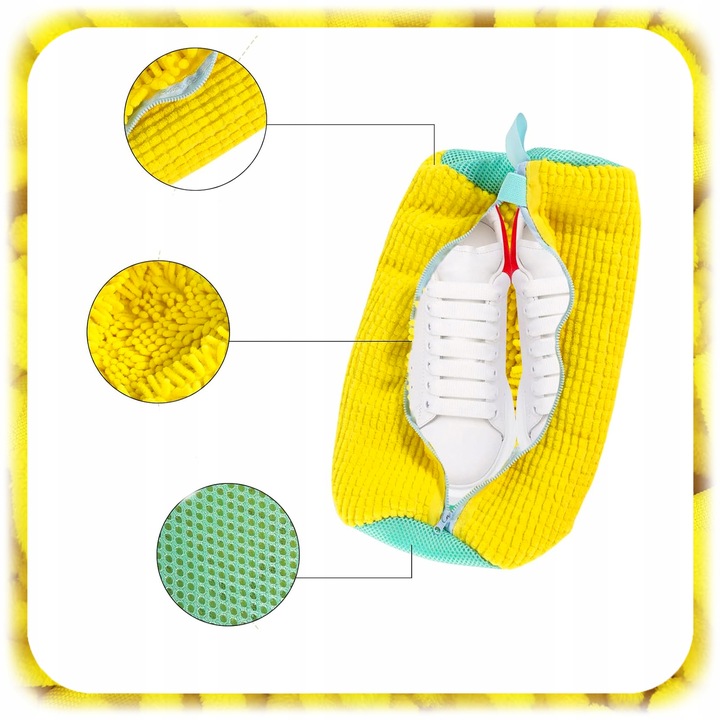 2SZT WOREK TORBA SIATKA DO PRANIA BUTÓW OBUWIA Z MIKROFIBRĄ OCHRONA
