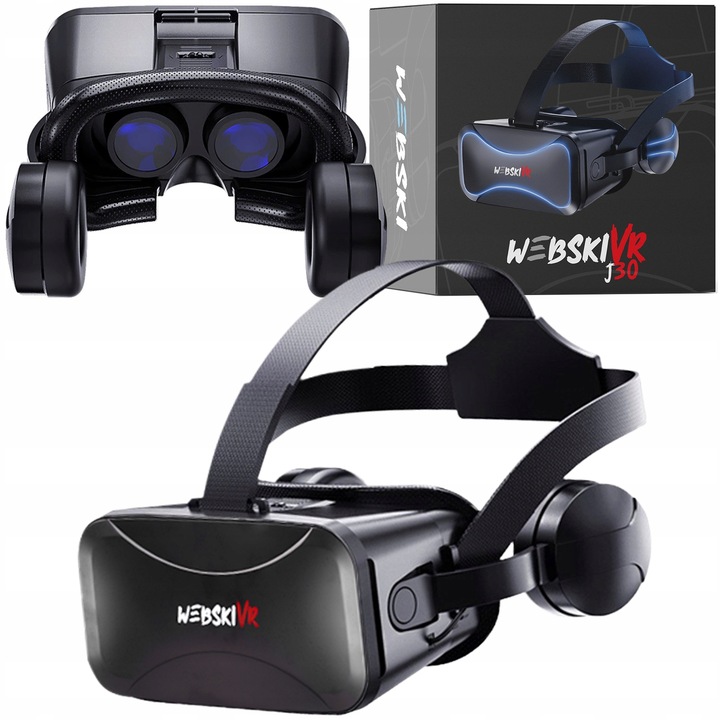 VR GOOGLE gogle 3D do filmów na telefon+SŁUCHAWKI