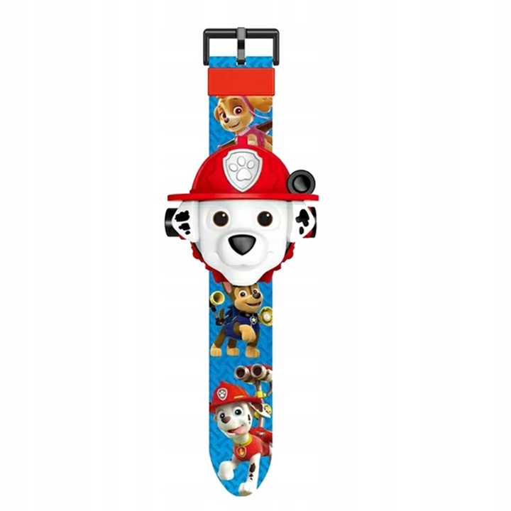 PSI PATROL MARSHALL ZEGAREK Z PROJEKOTOREM 3D DUŻY WYŚWIETLA OBRAZ FIGURKA