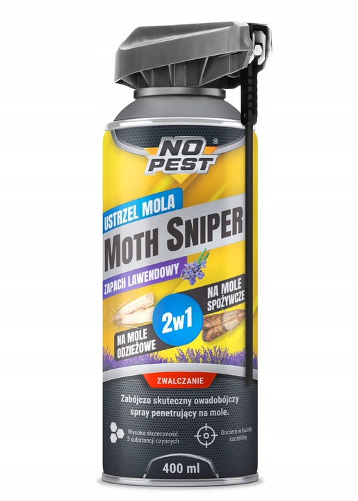 ŚRODEK SPRAY NA MOLE ODZIEŻOWE SPOŻYWCZE MUCHY NO PEST 400ML MOTH