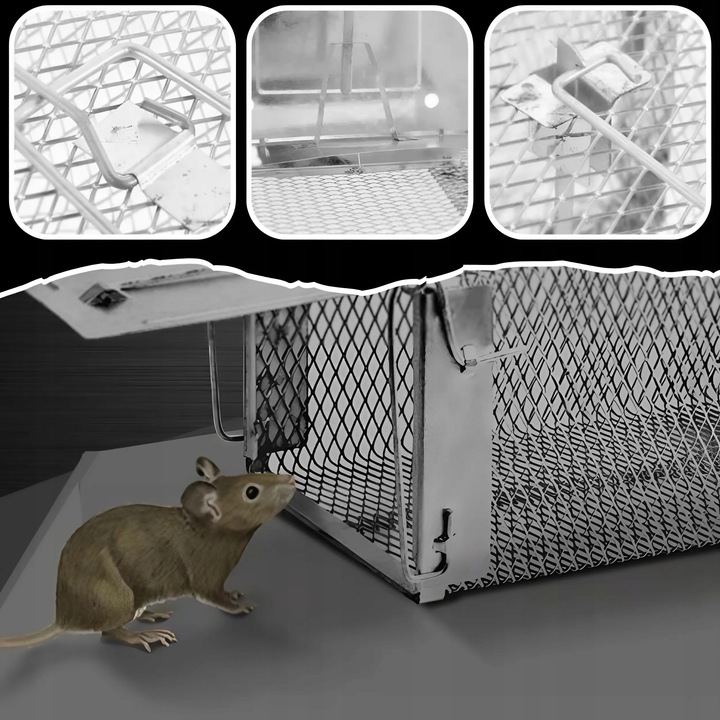 PUŁAPKA ŻYWOŁAPKA NA SZCZURY MYSZY GRYZONIE KUNY ŁAPKA DO ŁAPANIA