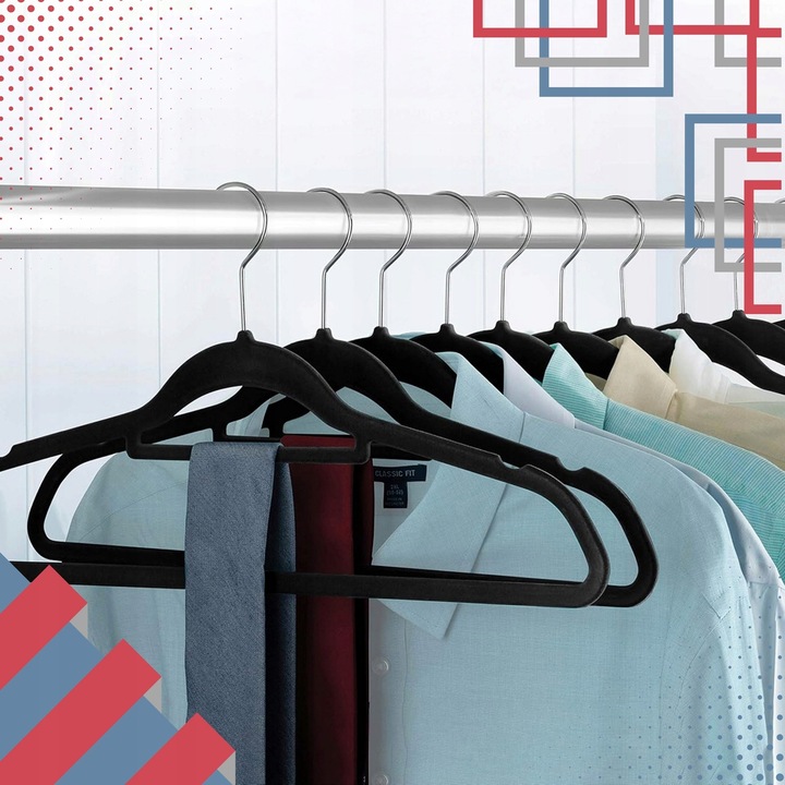 20x WIESZAKI WELUROWE NA UBRANIA DO SZAFY WIESZAK WELUROWY MEBLOWY