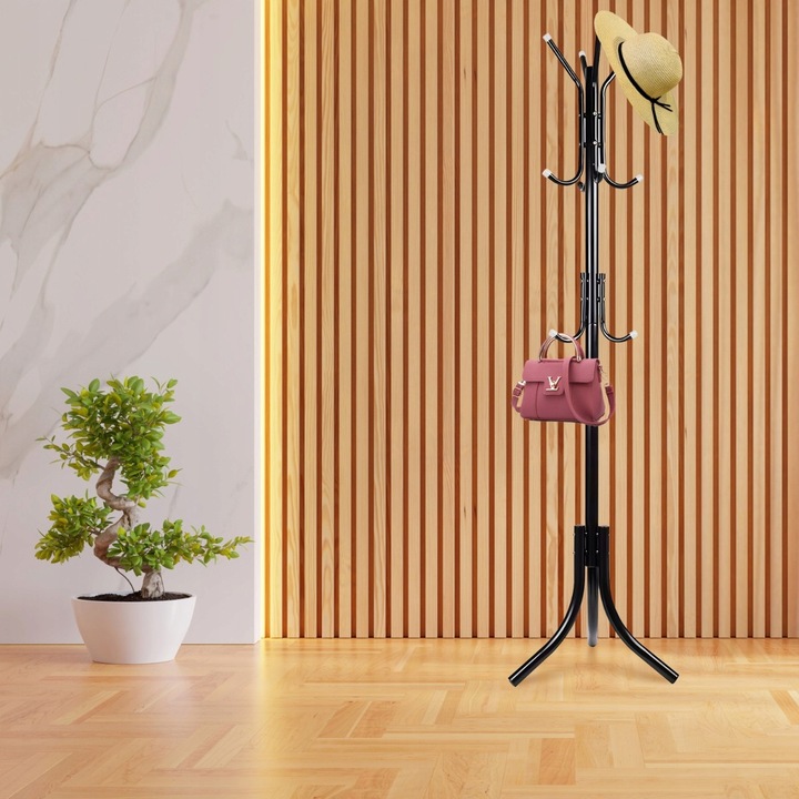 WIESZAK PODŁOGOWY STOJĄCY STOJAK LOFT NA UBRANIA KURTKI 12 RAMION 3