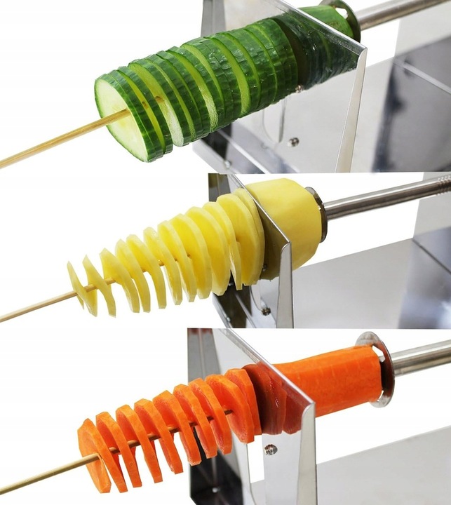 MASZYNKA DO zakręcony ziemniak frytek warzyw STALOWA DO ŚWIDERKÓW