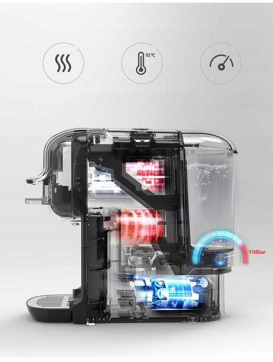 HiBREW H2B 5w1 Multi Capsule Ekspres do kawy 5w1 19Bar Wskaźnik LED