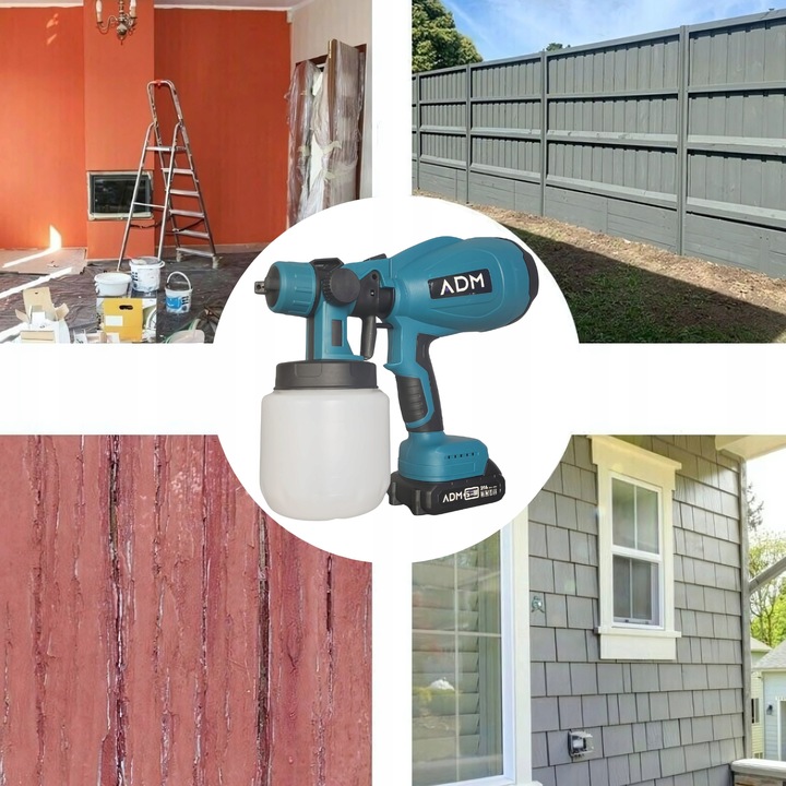 Pistolet Do Malowania Natryskowego Akumulatorowy Agregat 2xBaterie 21V