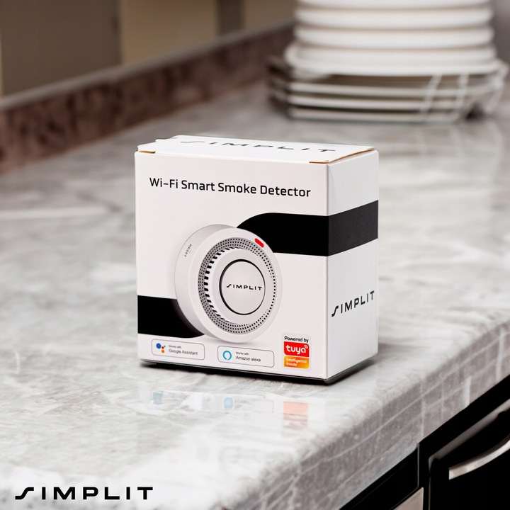 CZUJNIK DYMU DETEKTOR OGNIA WIFI ALARM BEZPRZEWODOWY CZUJKA TUYA