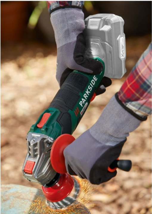 Akumulatorowa szlifierka kątowa Parkside 20V PWSA