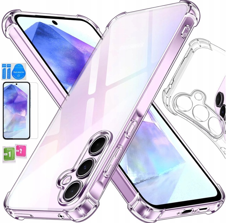 ETUI PLECKI + SZKŁO OCHRONNE HARTOWANE PREMIUM 9H DO SAMSUNG GALAXY A55 5G