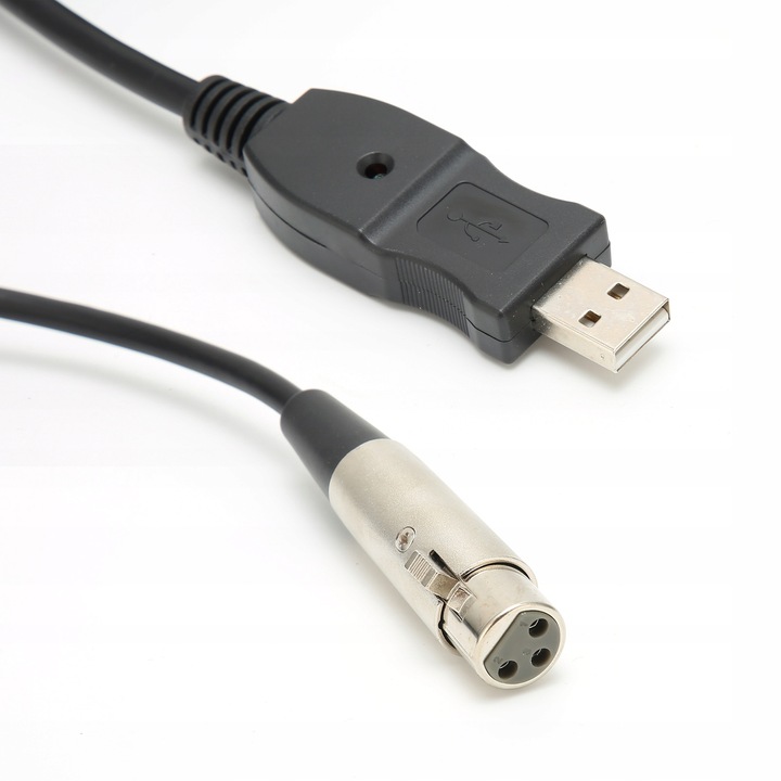 KABEL ADAPTERA USB MĘSKI NA XLR ŻEŃSKI 3 METRY