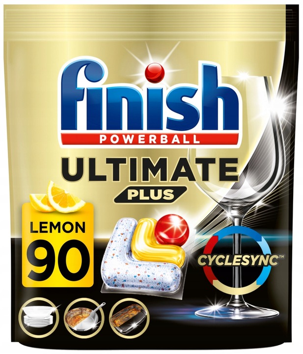 FINISH Ultimate Plus Kapsułki do zmywarki 90 Lemon Cytryna