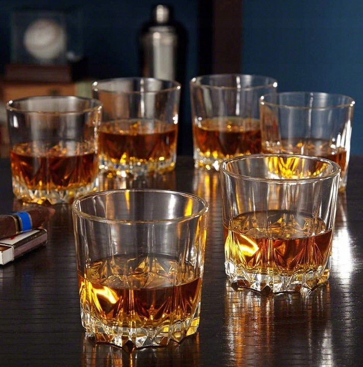 6x SZKLANKI DO WHISKY 310ML DRINKÓW NAPOJÓW ZESTAW KOMPLET SZKLANEK