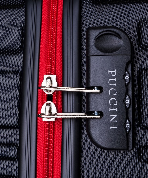 Walizka Kabinowa Podróżna Twarda Na Kółkach ABS PUCCINI Czarna ABS018C 1