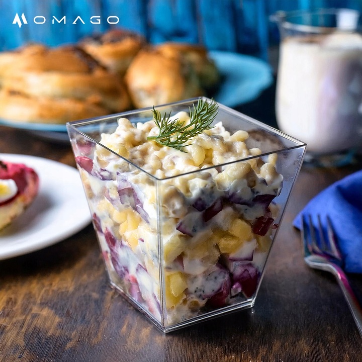 POJEMNIK NA ŻYWNOŚĆ PUCHARKI do DESERÓW na DESERY na DESERKI ŁYŻECZKI