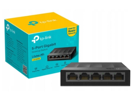 ENERGOOSZCZĘDNY SWITCH TP-LINK LS1005G ROZDZIELACZ LAN 5 port 5x1GBit 1GB