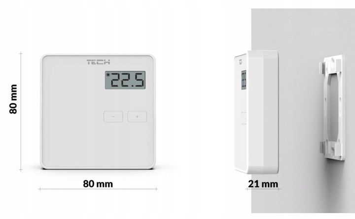 STEROWNIK REGULATOR TERMOSTAT POKOJOWY PRZEWODOWY TECH ST-294 v1 BIAŁY
