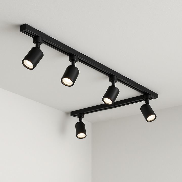 Szynoprzewód Szyna 3m + 5x Lampa GU10 LED Oświetlenie szynowe Zestaw