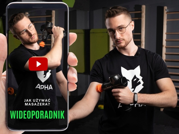 Pistolet do Masażu Alpha Pro TRYB AI 3x2000 mAh - Masażer do Pleców i Ciała