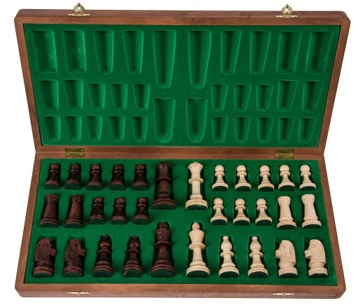 OUTLET Szachy drewniane Turniejowe nr 5 Mahoń Lux