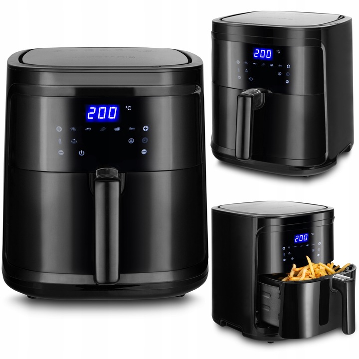 FRYTKOWNICA BEZTŁUSZCZOWA AIR FRYER 7L 1900W XL FRYTOWNICA LCD SMART