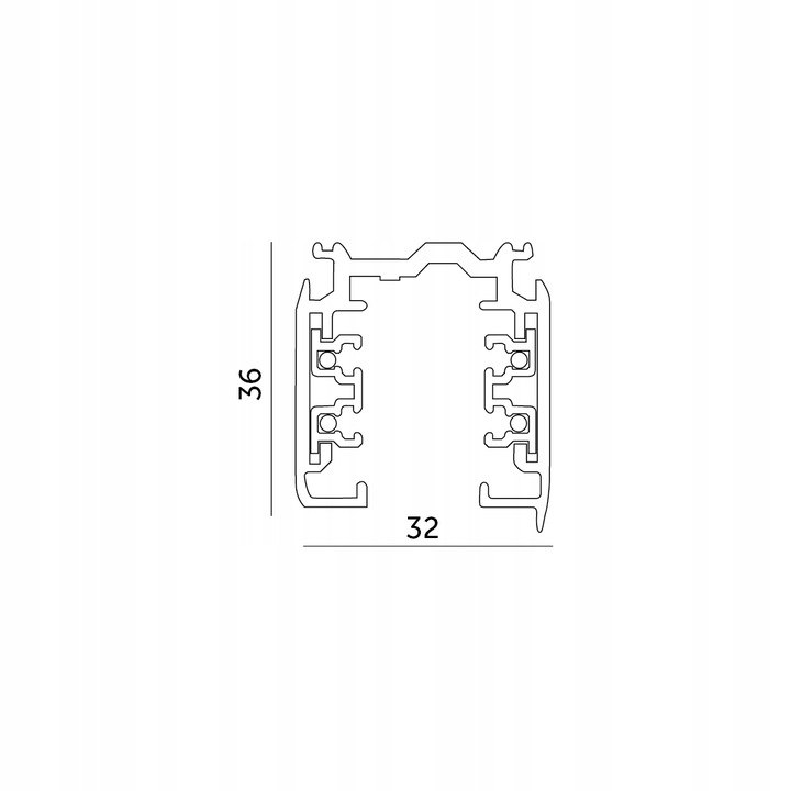 Zestaw szynowy 3 fazowy szyna 2m, 4x oprawa SPECTRUM CZARNY komplet