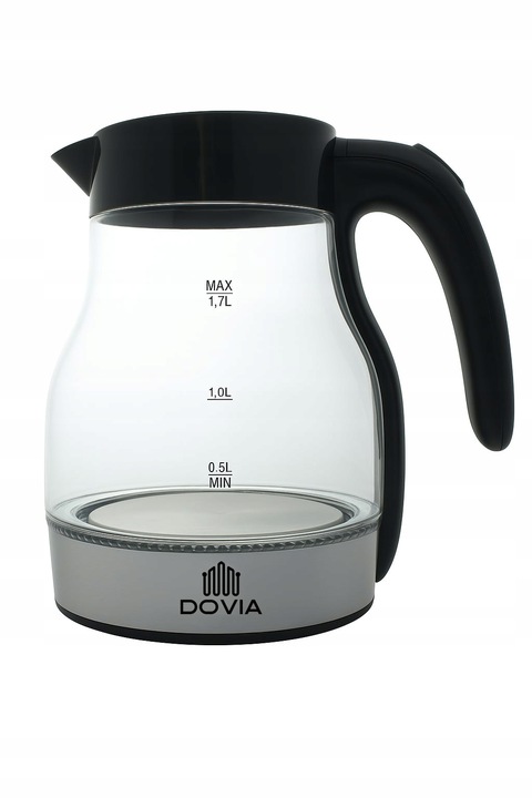 Czajnik Elektryczny Bezprzewodowy Szklany 1.7 L Cichy LED Mocny 2200W