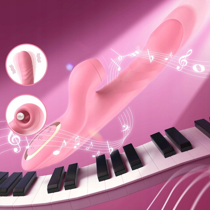 wibrator damski do lechtaczki z funkcją lizania ssania i pchania 10wibracji