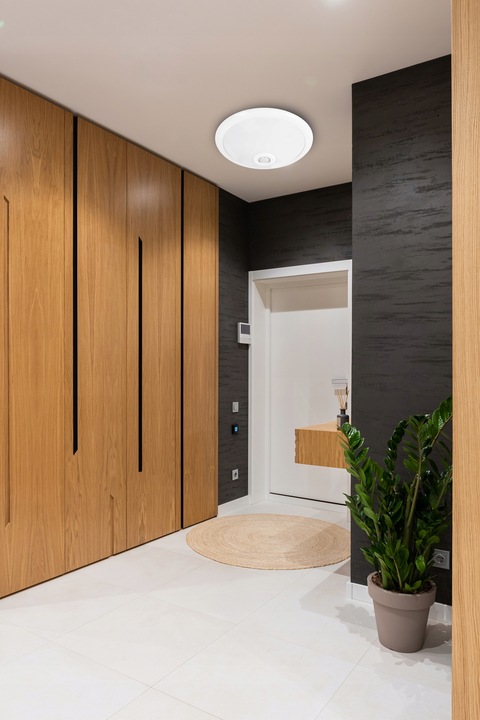 Plafon LED lampa Sufitowa Panel Czujnik Ruchu E27 na żarówkę natynkowy