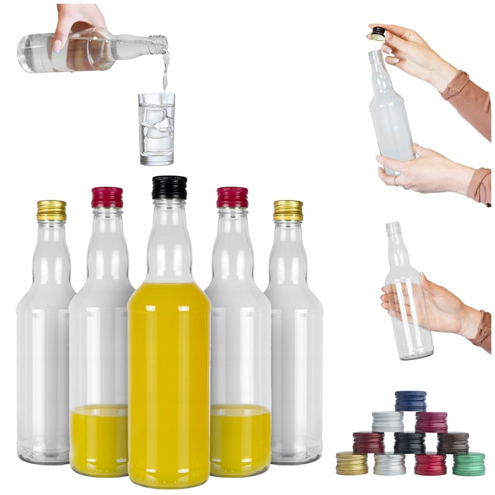 50x Butelki szklane MONOPOL 0.5l na wódkę butelka szklana monopolowa 500 ml
