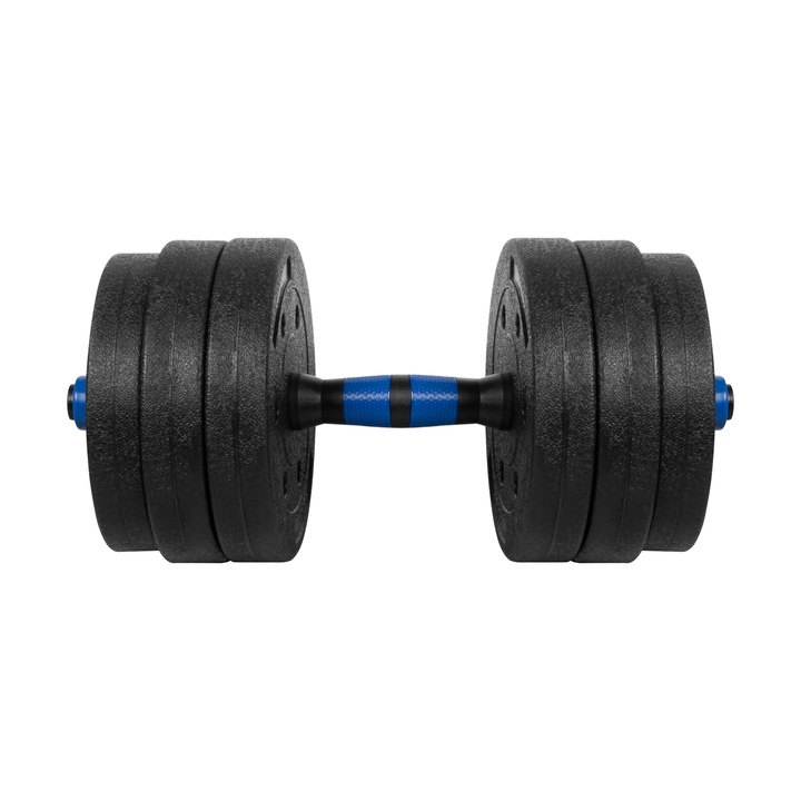 Hantle bitumiczne regulowane zestaw hantli 2x10kg do ćwiczeń ciężarki