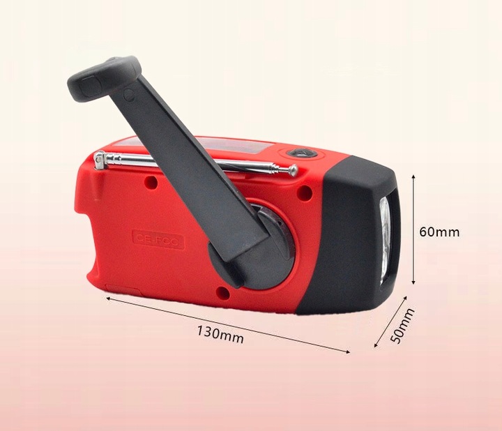 Radio Awaryjne Radio Solarne z korbę Solarne Powerbank Latarka 2000mAh