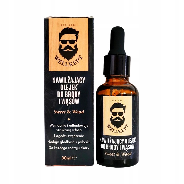 Zestaw do Pielęgnacji Brody: Kartacz / Szczotka + Olejek 30ml Nawilżający