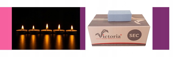 GĄBKA FLORYSTYCZNA VICTORIA SUCHA SZTUCZNE KWIATY KARTON OZDOBA MOCNA