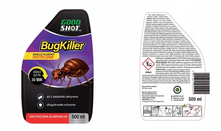 Zabójczy Preparat na Pluskwy Płyn 500ml Środek na Pluskwy BugKiller